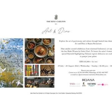 Art and Dine with Bejana Restaurant and Galeri Zen1 at The Ritz-Carlton, Bali